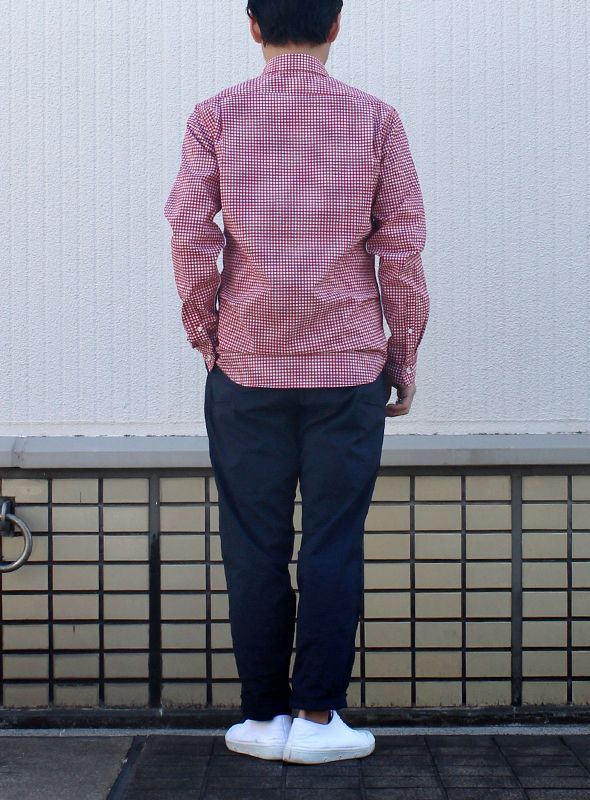 画像: 【narifuri】ナリフリ Gingham piping shirt ギンガムパイピングシャツ(NF745)