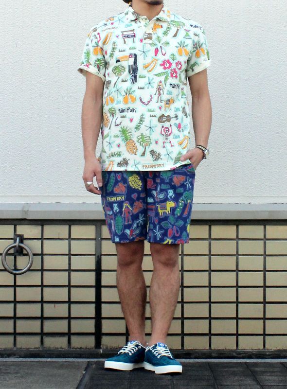 画像: 【narifuri】ナリフリ narifuri for FRED PERRY Tropical polo shirt トロピカルポロシャツ(NFFP-03)