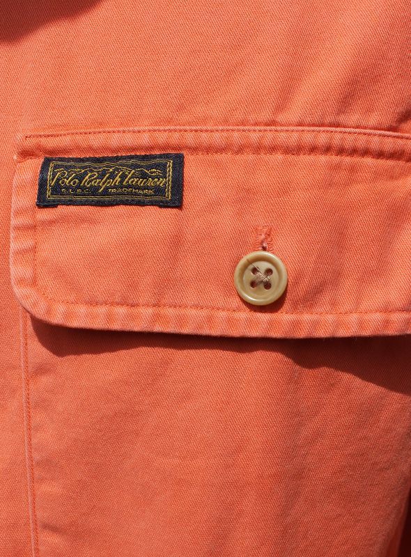 画像: 【RALPH LAUREN】ミリタリーシャツ　ORANGE