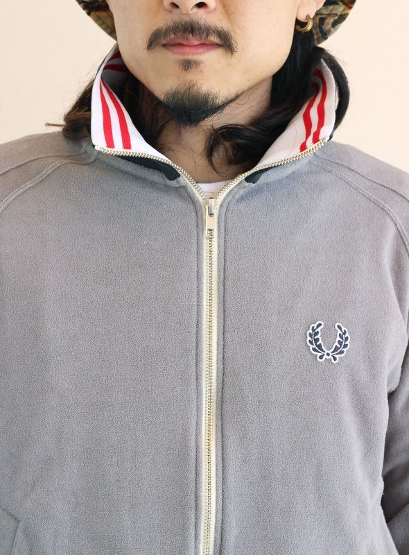 画像: 【FRED PERRY】パイル トラックジャケット GRY