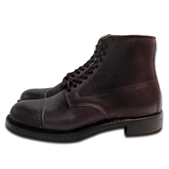 画像: 【WHEEL ROBE】ウィールローブ CAP TOE LACE UP BURGUNDY