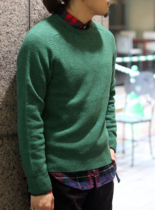 画像: 【J.CREW】ジェイクルー クルーネックニット GREEN