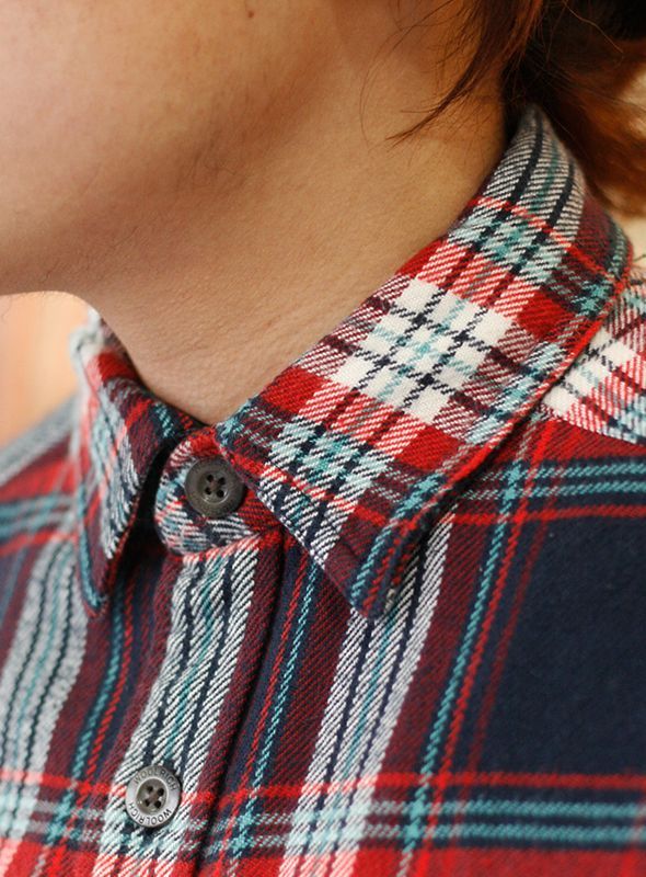 画像: WOOLRICH WOOLEN MILLS ウールリッチウーレンミルズ COTTON FLANNEL SHIRTS NV/WH/RD