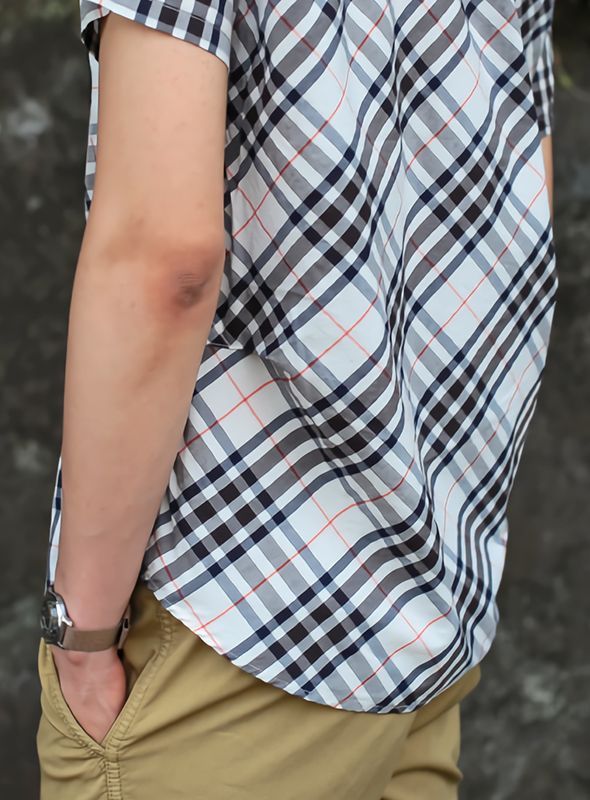 画像: 【narifuri】 ナリフリ Bias check short sleeve shirt （NF925）