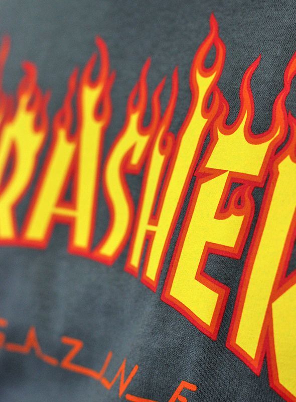 画像: 【THRASHER】 スラッシャー　FLAME LOGO（フレームロゴ） 半袖 Tシャツ