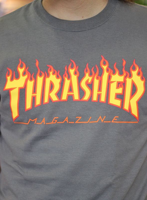 画像: 【THRASHER】 スラッシャー　FLAME LOGO（フレームロゴ） 半袖 Tシャツ