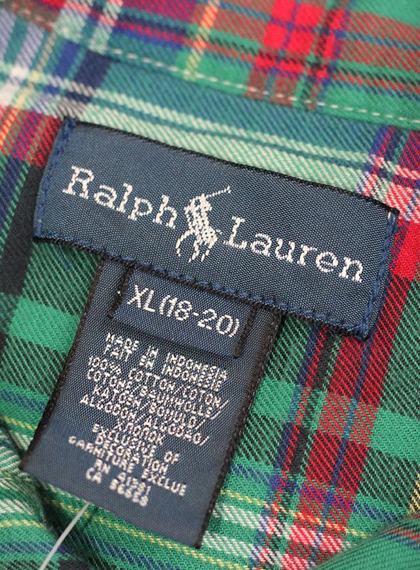 画像: 【POLO RALPH LAUREN】 ポロ ラルフローレン  BOY'S B.D マドラスチェックシャツ