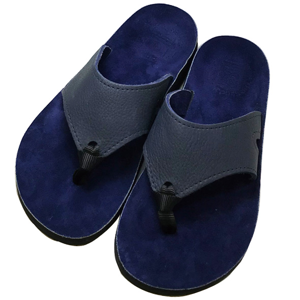 画像: 【SANDALMAN】 WIDE STRAP Leather Sandal BLUE