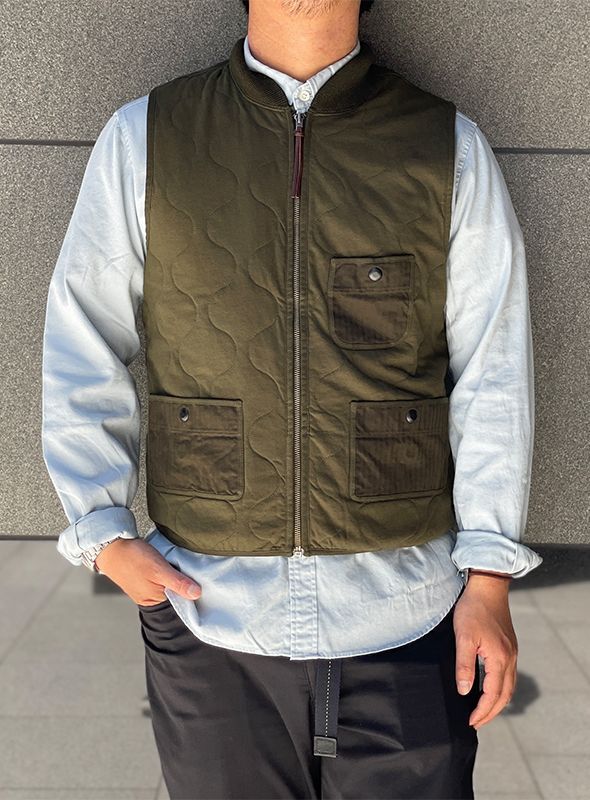 画像: 【RRL】ダブルアールエル Quilted cotton jersey vest