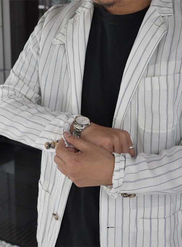 画像: 【POLO RALPH LAUREN】ポロ ラルフローレン Linen striped jacket