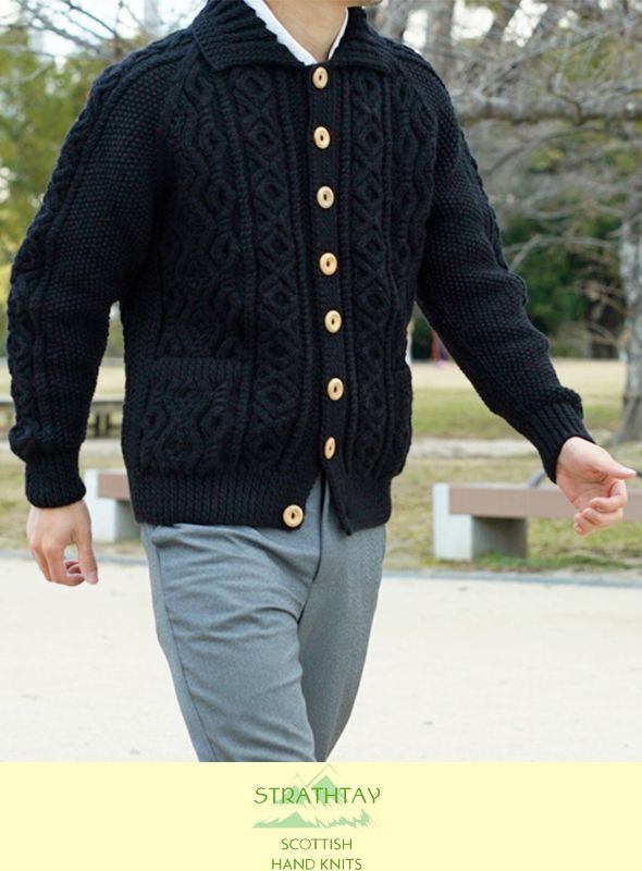 画像1: 【STRATHTAY by INVERALLAN】 ストラステイ バイ インバーアラン 3A Lumber Cardigan (1)