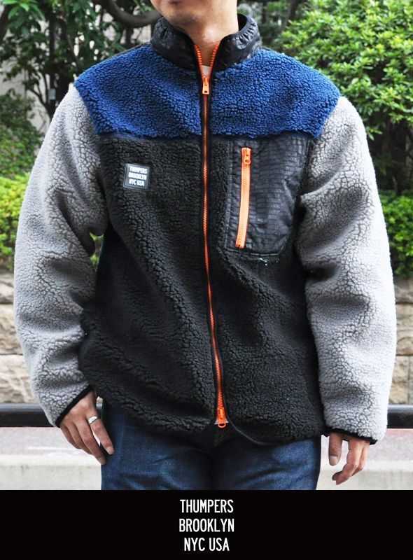 画像1: 【THUMPERS NYC】サンパース MULTI COLOR FLEECE JACKET (1)