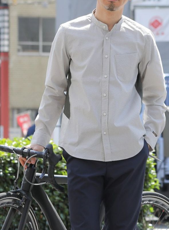 画像: 【narifuri】 ナリフリ Stand collar ventilation shirt　スタンドカラーベンチレーションシャツ(NF4033)