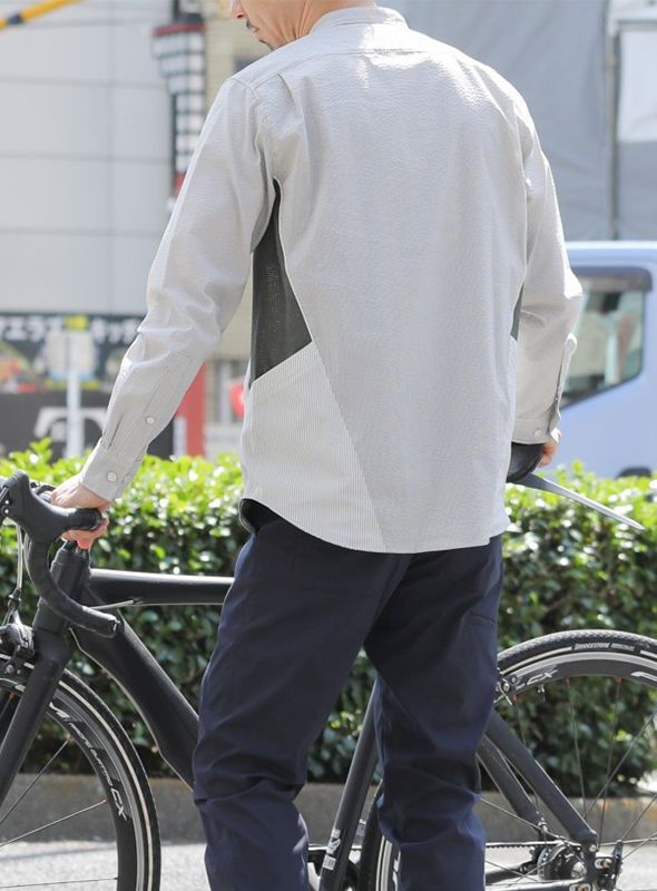 画像: 【narifuri】 ナリフリ Stand collar ventilation shirt　スタンドカラーベンチレーションシャツ(NF4033)