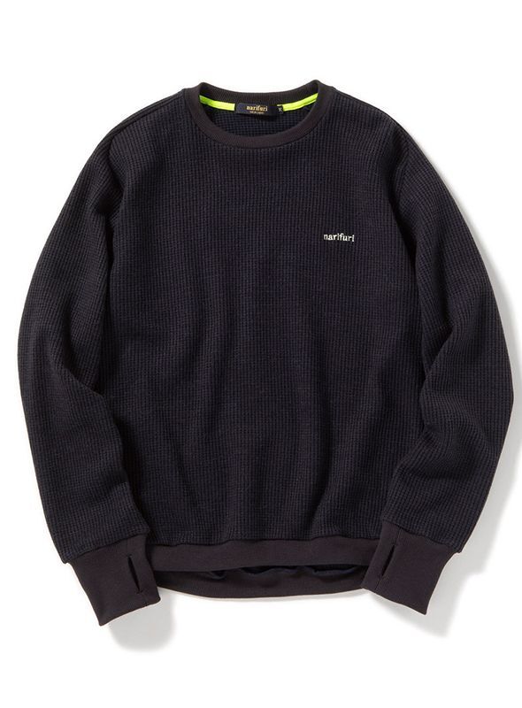 画像2: 【narifuri】 ナリフリ WAFFLE CREW NECK SWEATSHIRT  ワッフルクルーネックスウェット(NF1128) (2)